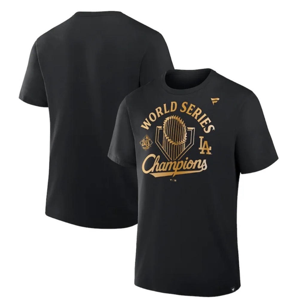 WORLD SERIES Champions L.A. Dodgers 2025 Parade Black T-Shirt (M)